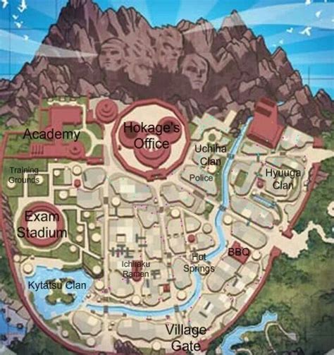 naruto villages map|naruto hidden leaf village map.